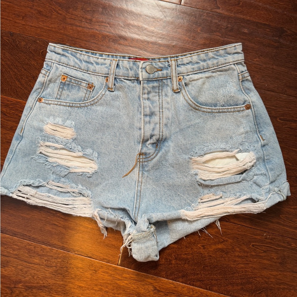 Distressed Denim Women's Shorts